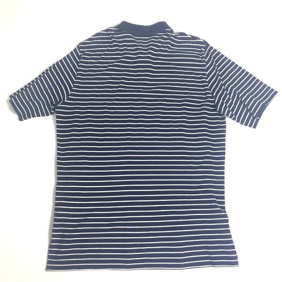 POLO RALPH LAUREN‎ GOLF FIT Large Men's Blue Cotton Shirt Striped L D24 - Picture 2 of 5